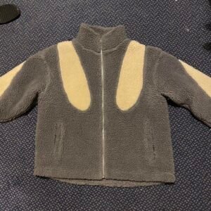 Systemic teddy fleece jacket in grey